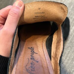 Free People At Ease Slip On Black Mules Size 7